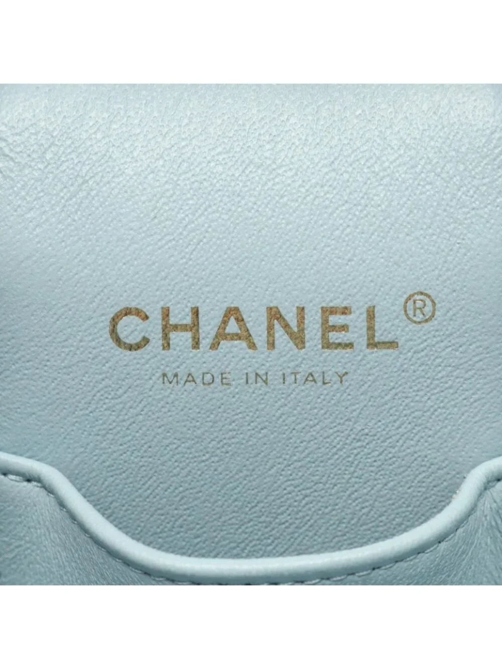 Chanel Shoulder Bag Quilted 2-Way Light Blue Caviar Leather Vanity Chain